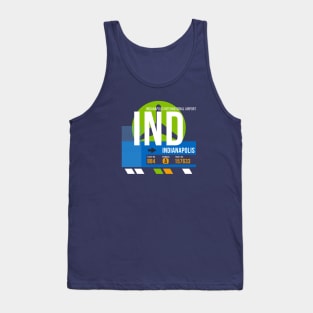 Indianapolis (IND) Airport // Retro Sunset Baggage Tag Tank Top